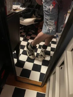 PK God Batch Rick Owens Geobasket Black and White RU02C7894LCGLPO-7511 review C*** 03