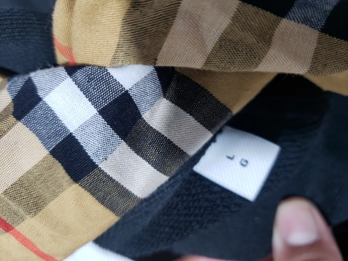 Burberry Zip Up Hoodie With Check Hood Black/Brich Brown review 