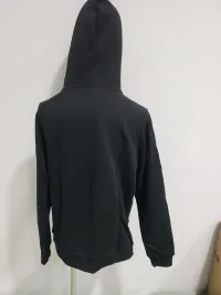 Burberry Zip Up Hoodie With Check Hood Black/Brich Brown review 3