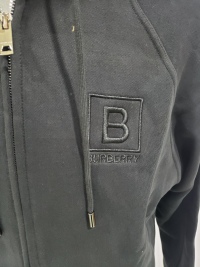 Burberry Zip Up Hoodie With Check Hood Black/Brich Brown review 2