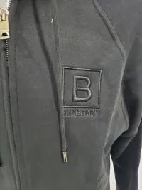 Burberry Zip Up Hoodie With Check Hood Black/Brich Brown review 2