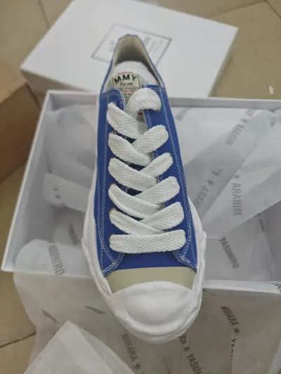 PK God Batch Maison MIHARA YASUHIRO "HANK" OG Sole Canvas Low-top Sneaker Blue review D*** 00
