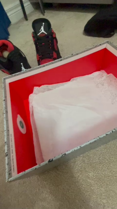 PK God Batch Air Jordan 4 Red Thunder CT8527-016 review L***