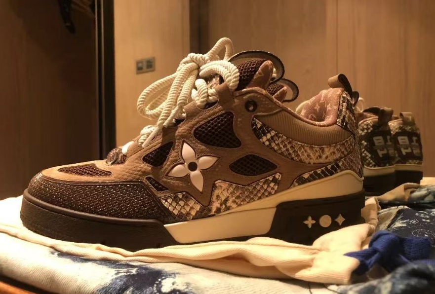 PK God Batch LOUIS VUITTON Skate Sneaker Brown Snakeskin review cornell Dixon 01
