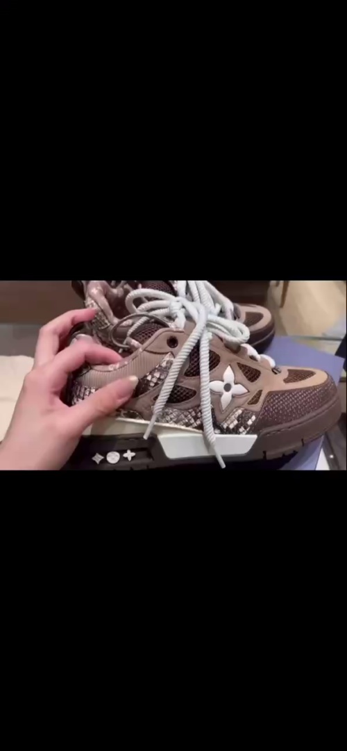 PK God Batch LOUIS VUITTON Skate Sneaker Brown Snakeskin review Yhghy Ghjh