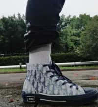 PK God Batch Dior B23 HT Oblique Transparency HIGH T00962H565 White Blue review 0