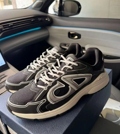 PK God Batch Dior Light Grey 'B30' Sneakers Black Coffee Color 3SN279ZND-H969 review 