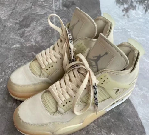 PK God Batch Air Jordan 4 Retro Off-White Sail  CV9388-100 review 