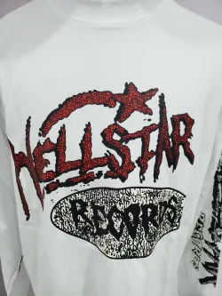 Hellstar Records Long Sleeve Tee White review Sandry T 02