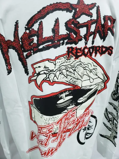 Hellstar Records Long Sleeve Tee White review Sandry T 03