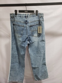 Balenciaga X Adidas Wide-Leg Jeans With Three Stripes On The Side Webbing Blue review 2