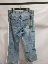Balenciaga X Adidas Wide-Leg Jeans With Three Stripes On The Side Webbing Blue review 2