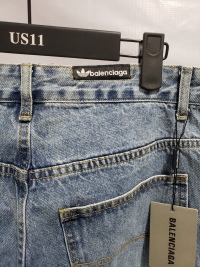 Balenciaga X Adidas Wide-Leg Jeans With Three Stripes On The Side Webbing Blue review 3