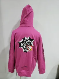 Chrome Hearts Matty Boy Spider Web Hoodie Purple review 1