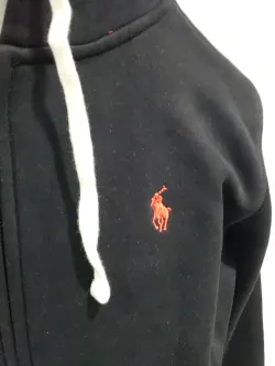 Polo Ralph Lauren Men's Double Knit Full-Zip Hoodie Sweatshirt Black and red review Javier Dejesus 01