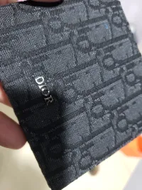 Dior Oblique Jacquard Compact Wallet Black review 1