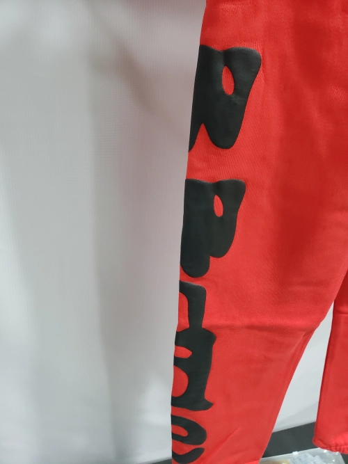Sp5der Beluga Sweatpants 'Red/Black' review 