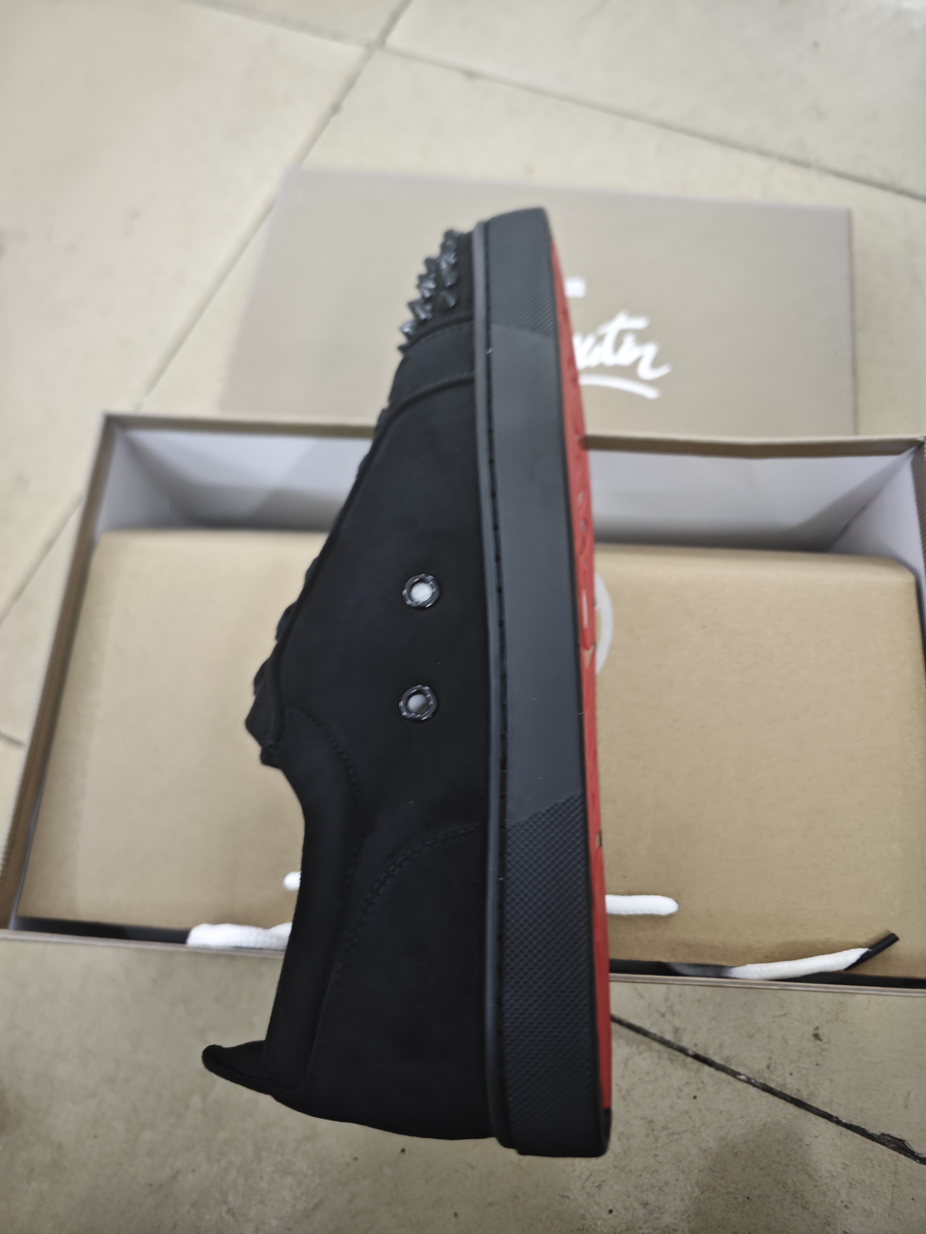 Christian Louboutin Louis Junior Spikes Men's Flat review D*** 02