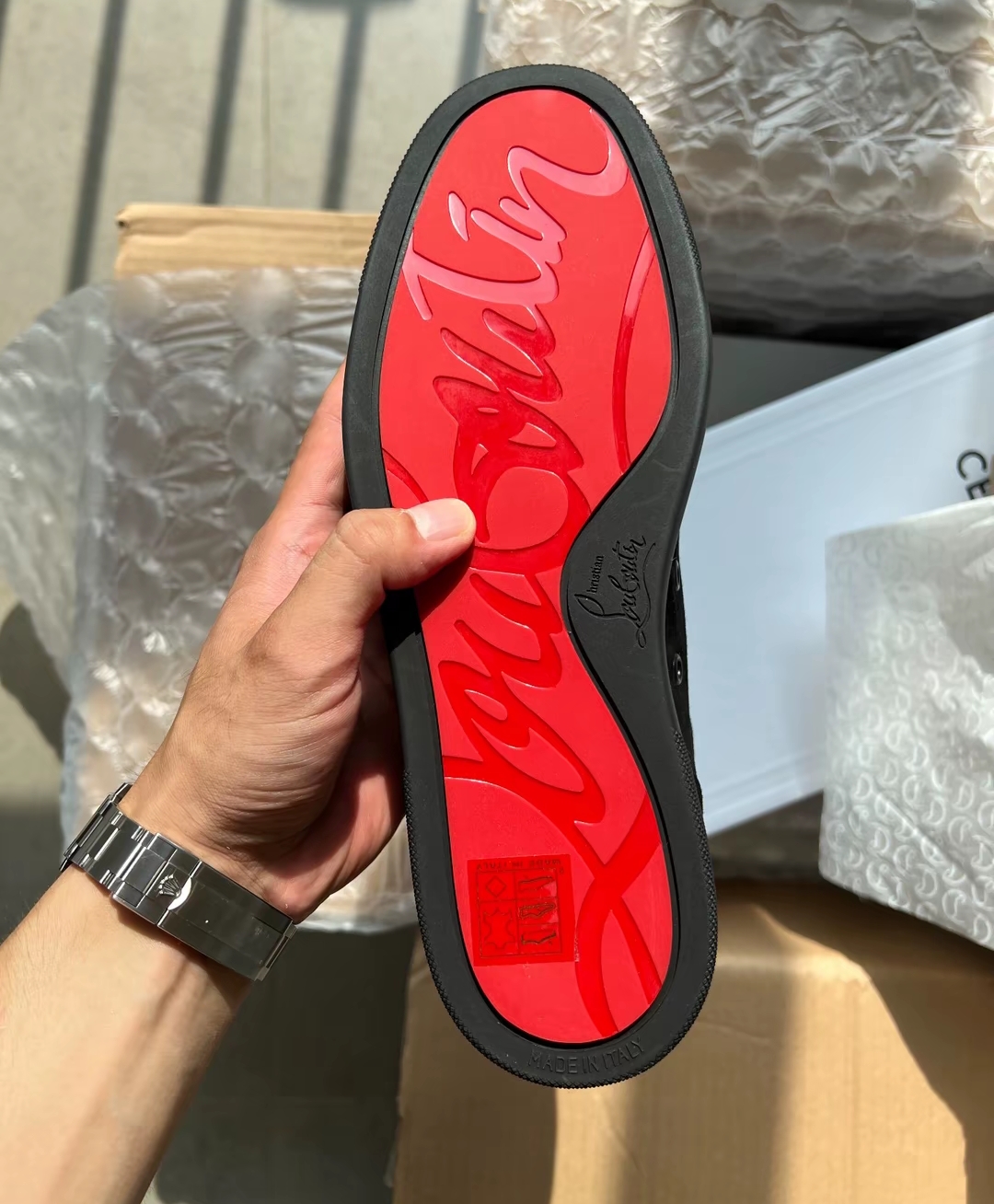 Christian Louboutin Louis Junior Spikes Men's Flat review J*** 03