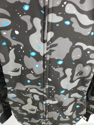 BAPE Space Camo Shark WGM Full-Zip Hoodie Black  review Abel Tovar 00