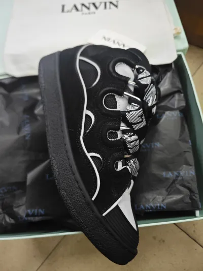 Lanvin Curb Sneaker Black Grey FM-SKRK11-REFL-P2210 review Jacob Gomez 00