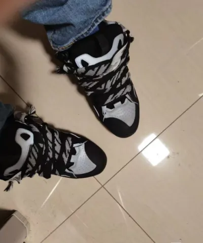 Lanvin Curb Sneaker Black Grey FM-SKRK11-REFL-P2210 review Zion McGowan