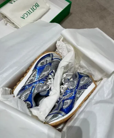 PK God Batch Bottega Veneta Orbit Sneaker Blue review Jj Ff