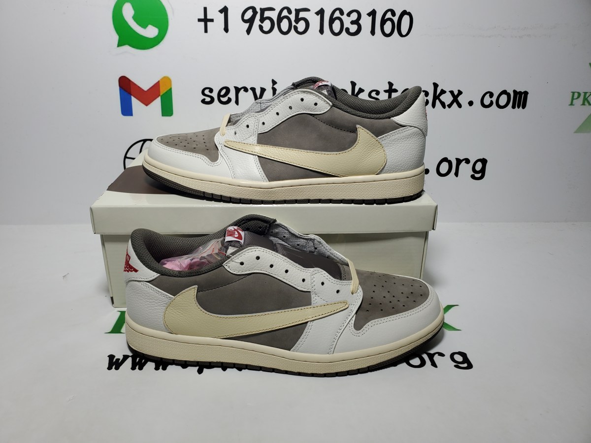 LJR Batch Travis Scott x Air Jordan 1 Low White Brown Barb DM7866-162  review Zeyad