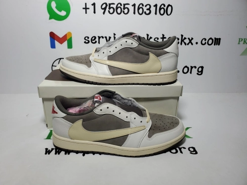 LJR Batch Travis Scott x Air Jordan 1 Low White Brown Barb DM7866-162  review 