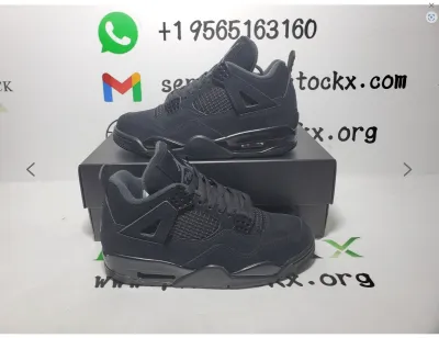 PK God Batch Air Jordan 4 Black Cat CU1110-010 review Santi