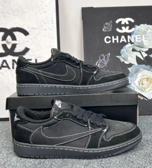 【Flash Sale】Air Jordan 1 Retro Low OG SP Travis Scott Black Phantom DM7866-001 review 