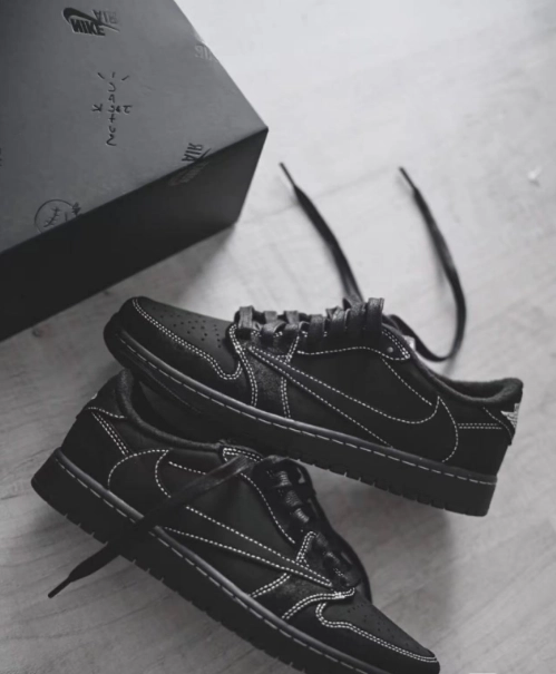 【Flash Sale】Air Jordan 1 Retro Low OG SP Travis Scott Black Phantom DM7866-001 review 