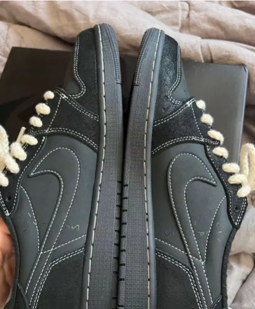 【Flash Sale】Air Jordan 1 Retro Low OG SP Travis Scott Black Phantom DM7866-001 review 