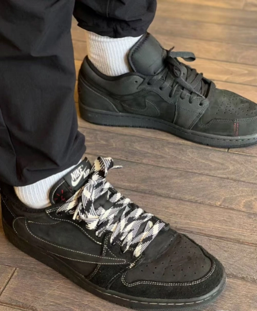 【Flash Sale】Air Jordan 1 Retro Low OG SP Travis Scott Black Phantom DM7866-001 review 