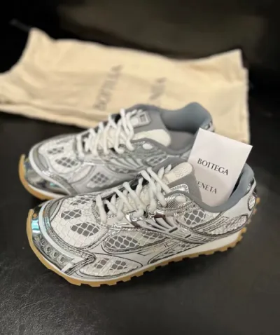 PK God Batch Bottega Veneta Orbit Sneaker Silver review Nakiyah Williams