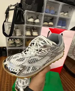 PK God Batch Bottega Veneta Orbit Sneaker Silver review Joel Gray