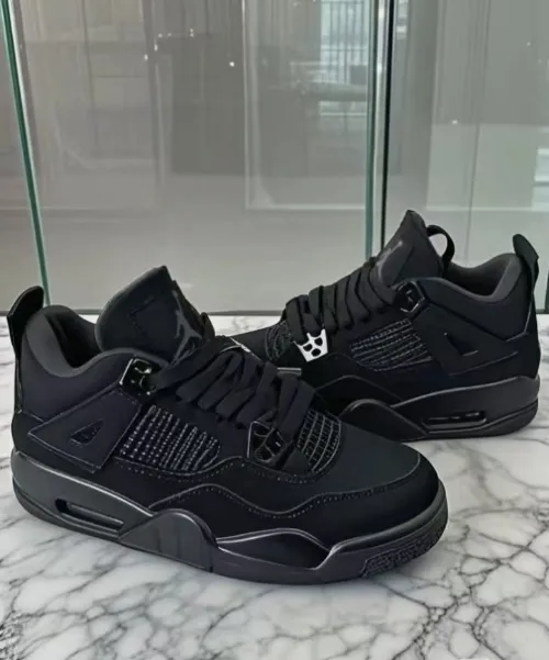 PK God Batch Air Jordan 4 Black Cat CU1110-010 review 