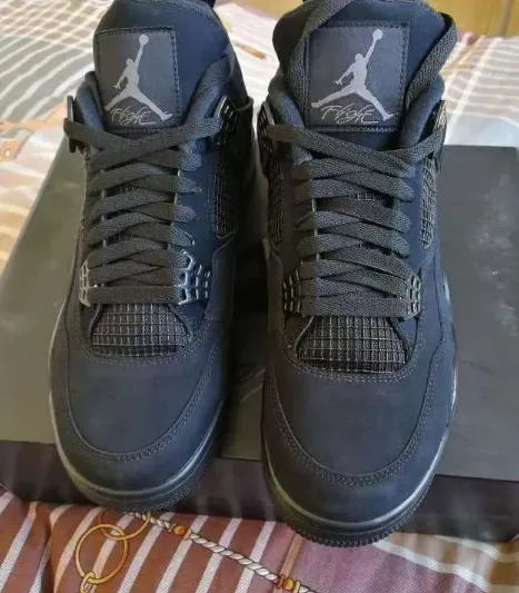 PK God Batch Air Jordan 4 Black Cat CU1110-010 review 