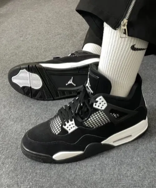 PK God Batch Air Jordan 4 White Thunder FQ8138-001 review 