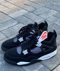PK God Batch Air Jordan 4 White Thunder FQ8138-001 review nehemiah Gray