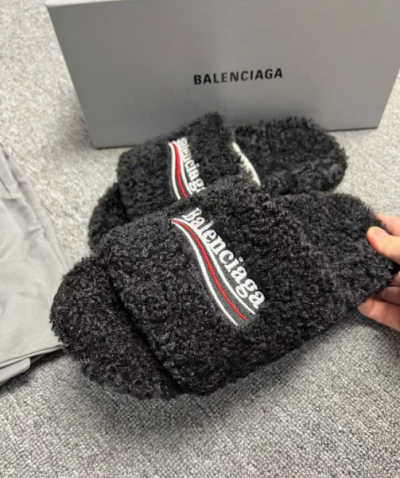 Balenciaga Furry Slides Black review Mav Mitchell