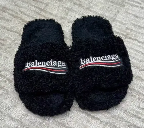 Balenciaga Furry Slides Black review 