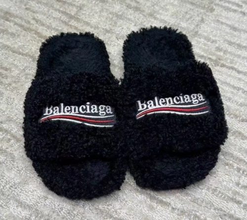 Balenciaga Furry Slides Black review 