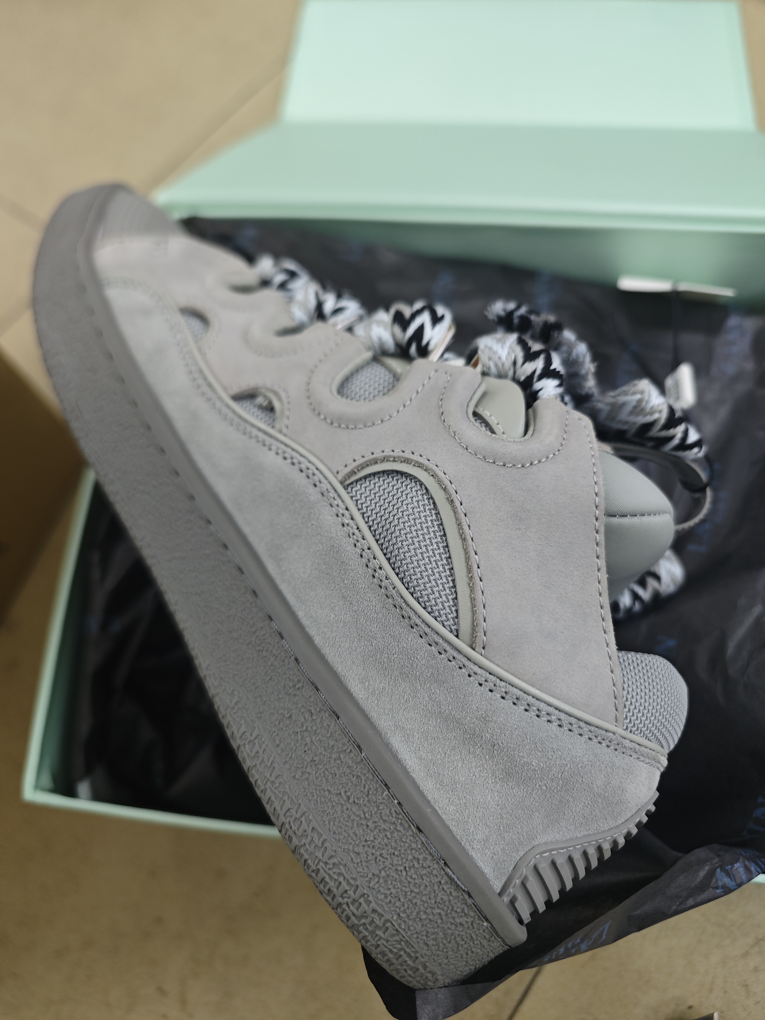 Lanvin Leather Curb Light Grey Blue FMSKRK11DRAGA 2313 review D*** 02