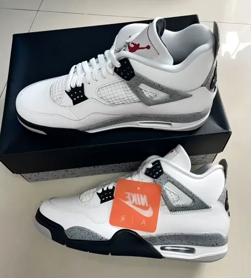 PK God Batch Air Jordan 4 Retro White Cement (2025) FV5029-100 review 