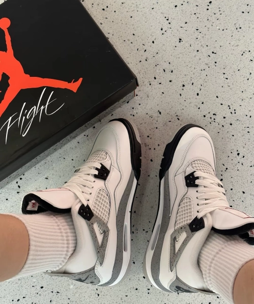 PK God Batch Air Jordan 4 Retro White Cement (2025) FV5029-100 review 