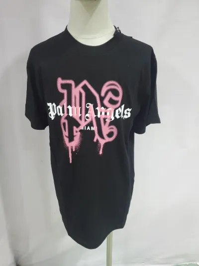 Palm Angels Miami Monogram Spray-print T-shirt review Nathan Saliangnak 00