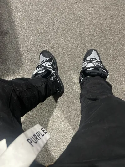 Lanvin Curb Sneaker Black Grey FM-SKRK11-REFL-P2210 review Hector