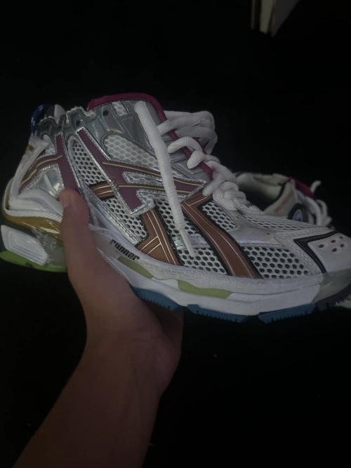 PK God Batch Balenciaga Runner Silver Purple review 