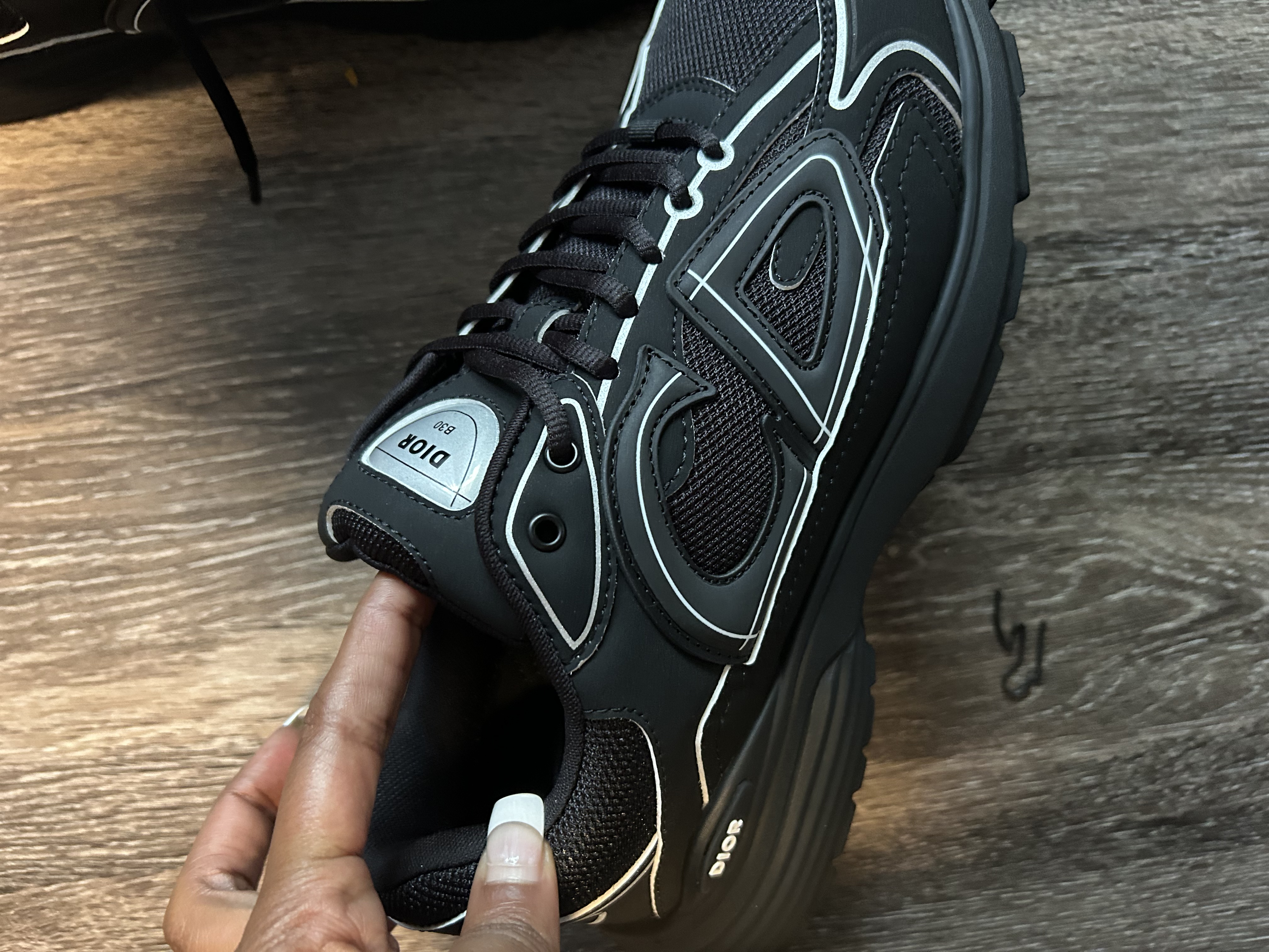 PK God Batch Dior Light Grey 'B30' Sneakers New Reflective 3SN27ZIR-16536 review Aiden 02
